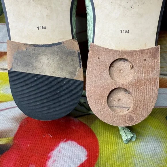 Giorgio Brutini Mens Size 11M Light Green Crocodile Print Genuine Leather Oxford - Picture 9 of 10